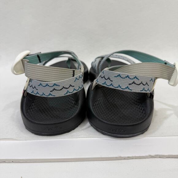 Womens Chaco Z2 Strappy Sandals Outdoor Watershoes Gray Blue Classic Size 7 - Picture 6 of 8